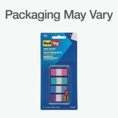 Redi-Tag Write-On Tabs, Repositionable Small Size, 40 4 Vivid Colors