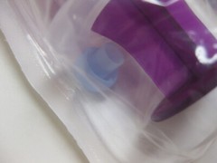 ( 1x ) 60mL Oral Syringe , Medline, Sterile Clear Barrel Purple Plunger with Cap