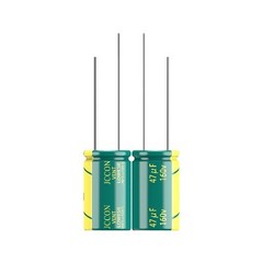 10 Pack 160V 47uF Premium Low ESR Electrolytic Capacitors 10x17mm 160 Volt 47