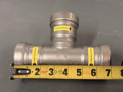 Streamline STL-G Press x Press x Press Carbon Steel 1½” Fitting Tee # CP04084G