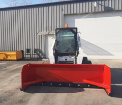 8′ Bobcat 30″ Snow Pusher Box Skid steer Commercial Plow Box CAT Case Protech