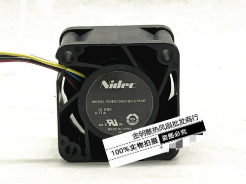 1 pcs NIDEC 3828 3.8CM W38S12BS1B5-57A06 12V 0.77A Violent cooling fan