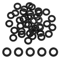 40Pcs M6 Black Flat Washer Carbon Steel Coating 12 millimeters,