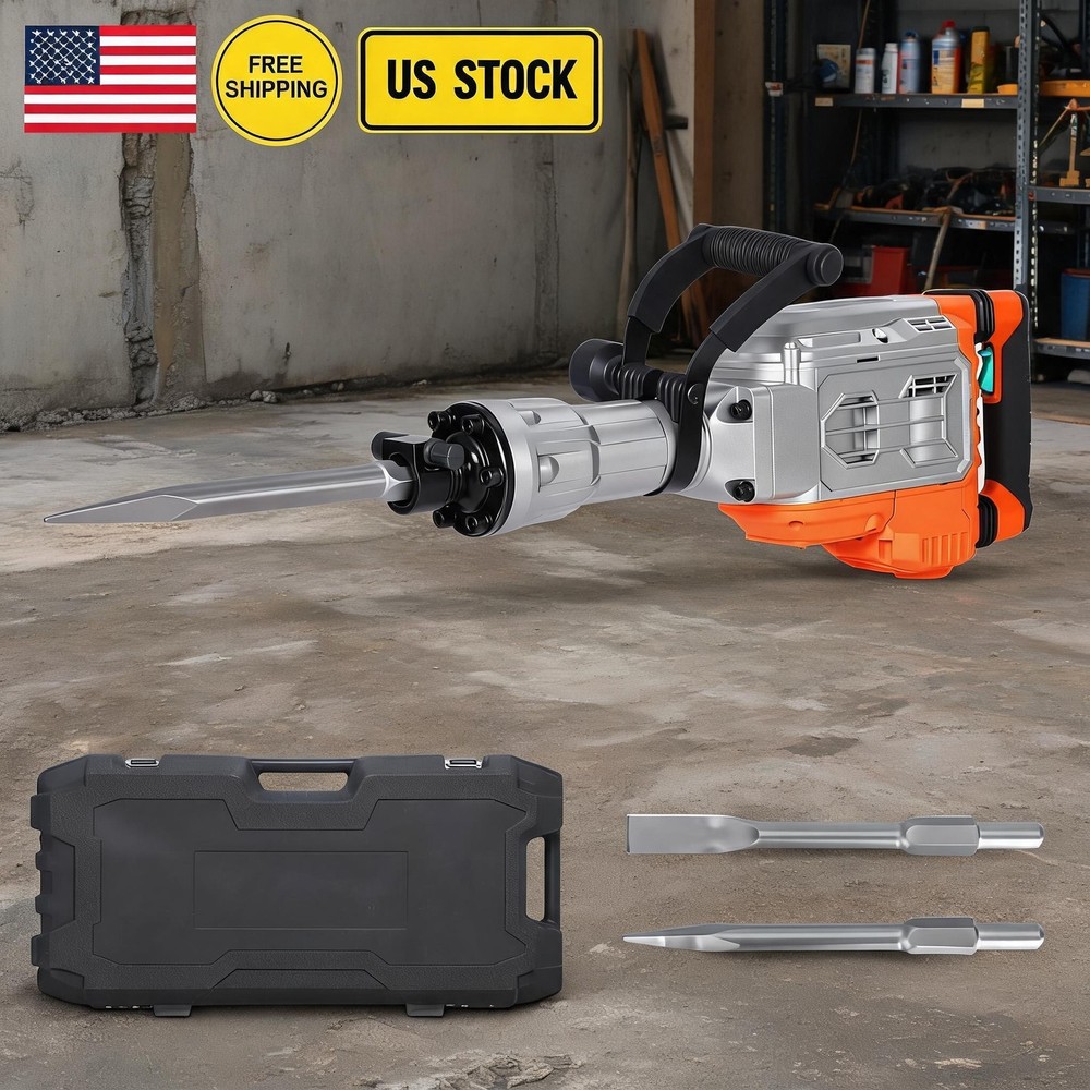 1700W Electric Demolition rotary hammer – 1900 BPM, 60J Impact Energy, Heavy-Du