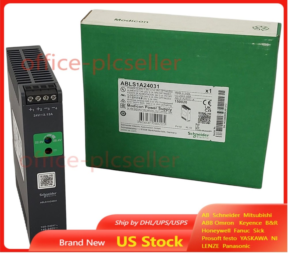 Schneider ABLS1A24031 Regulated Power Supply 100-240V AC, 24V 3.1 A Single Phase