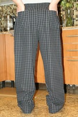 Men’s Ultimate Baggy Chef Pant 100% Cotton Navy Matrix XS, S, M, L, XL, 2X, 3X,