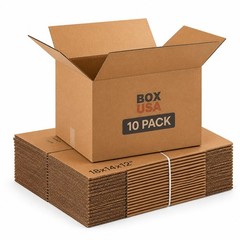 BOX USA Moving Boxes Medium 18″L x 14″W x 12″H 10-Pack | Corrugated Cardboard…