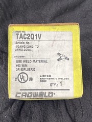 Erico Cadweld TAC2Q1V Graphite Weld Mold Exothermic Cable Connector OEM