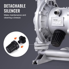 VEVOR Air Operated Double Diaphragm Pump 44 GPM Max 115 PSI Air Waste Oil Pump