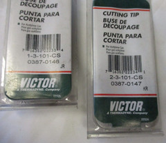 2 Pack Victor Genuine 1-3-101 and 2-3-101 Med Duty Cutting Tips 3 Series NOS