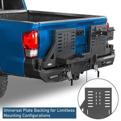 2016-2023 Tacoma Rear Bumper Dual Swing Out Tire Carrier Jerry Can D-Rings