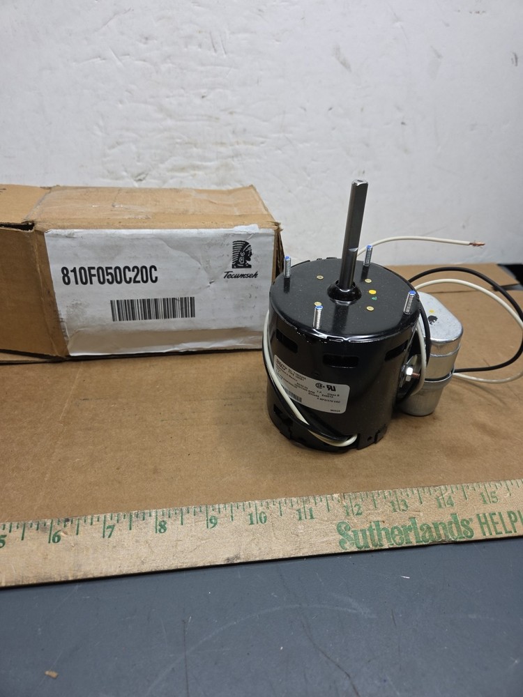 New Tecumseh 810F050C20C Fan Motor 1/15HP 1550/1300RPM 230V 1 Phase