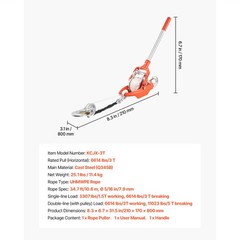 Uimoso Heavy-Duty Rope Puller with 6614 lbs Capacity and 35 ft Durable Rope