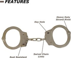 Stainless Steel Heavy Duty Handcuffs-Law enforcement Gear