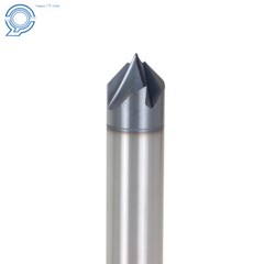2Pc Double End 3/8″ 4 Flute 90 Degree 2-1/2″ Overall Length Carbide Chamfer Mill