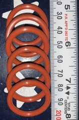 6x 2-212 Silicone/Nitrile Orange O-Rings 6 Pieces O-Ring