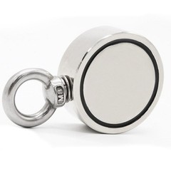 500 LBS Round Double Sided Super Strong Neodymium Fishing Magnets Pulling Force
