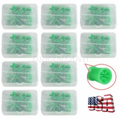 100-1000 pcs Dental Rubber Tooth Polish Polishing Cups Brushes Latch Type Green