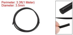 Round Belts 3.5mm Dia 3.3ft Length Smooth Surface PU Urethane Black