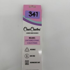 Char Charms Unicorn Tumbler Straws 6 Pack Reusable BPA Free Fits 30oz Tumblers