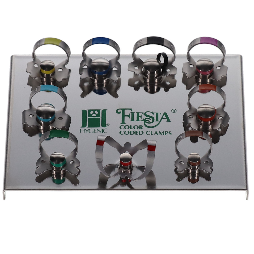 Coltene Whaledent H09966 Hygenic Fiesta Dental Dam Clamp Winged Kit 9/Pk