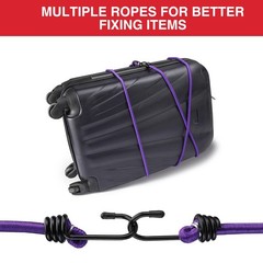 Heavy Duty Bungee Cords Set – 22 PCS Assorted Lengths with Hooks & Storage Jar