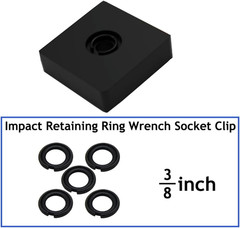 1/2” and 3/8″ Impact Retaining Ring Clip, Friction Ring, Hog Ring, Lock Ring wit