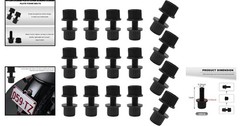 16PCS Nylon Motorcycle License Plate Screws Frame Holder Bolts & Nuts Plastic