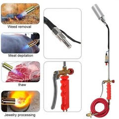 Portable Propane Torch Weed Burner Ice Snow Melter Outdoor Flame Thrower w/ Hose