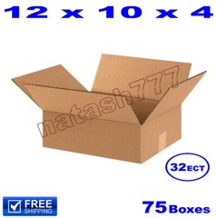 75 – 12x10x4 Cardboard Boxes 32-ECT Mailing Packing Shipping Corrugated Carton