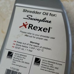 Shredder Oil for Swingline Revel Acco Brands 33.81 oz Sealed