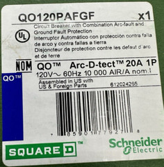 NEW Square D QO120PAFGF/QO120PDF 20 Amp Single Pole Dual Function Breaker