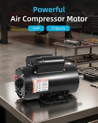 5HP SPL Air Compressor Electric Motor 230V 3450RPM 7/8″ Keyed Shaft Single Phase