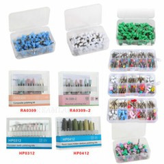 Dental Prophy Cups Composite Polishing Kit for Low Speed Handpiece RA/HP Burs Dr
