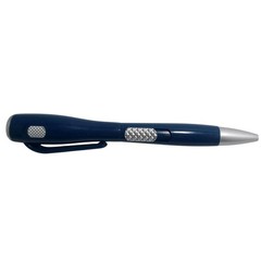 Boys Town Blue Silver Ballpoint Retractable Pen With Mini Flashlight Pen