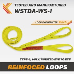 1-Ply Webbing Sling 1”x 4ft Lifting Straps 1Pack Heavy 1inch x 4ft, 1 PACK