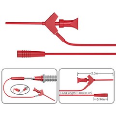 Multimeter Test Lead Kit with Alligator Clip Banana Plug Digital Electric 21PCS
