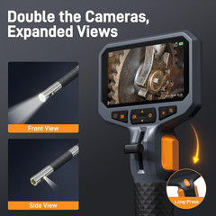 Articulating Borescope with Dual Lens Endoscope Camera, Two-Way Articulated Ind