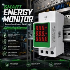 Electric Power Meter Monitor Watt Power KWH Din Rail AC 110V 220V 100A Voltmeter