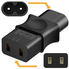 IEC C8 to C9 Power Adapter, IEC 320 C9 Female to C8 Converter, Adapter for Ro…