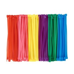 QDiShi 600pcs Small Colored Zip Ties 4 Inch Multi-Color Zip Wire Tie for