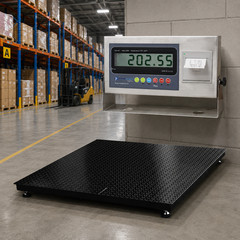 10000 lb Industrial Floor Scale w/ Label Printing Indicator 48″x48″ Pallet Scale