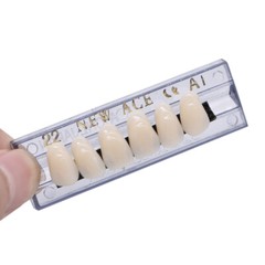 1-6 Box Dental Acrylic Resin Denture 22# A1 Full Set Teeth Upper Lower Shade US