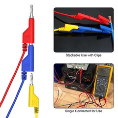 30pcs Automotive Multimeter Test Lead Kit 4mm Banana Plug Alligator Clip Probe