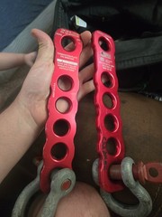 MSA Rope Termination Plates 36kN NFPA Rescue Rigging w/ Shackles (Pair
