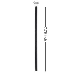 GDMINLO 100 Pack Paper Straws Black Eco-Friendly 100 Count (Pack of 1),