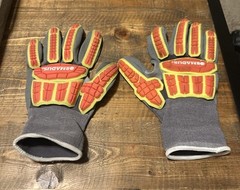 Series Ormadus Safety Work Heavy Impact Glove Nylon Sandy MicroFoam Nitrile Sz L