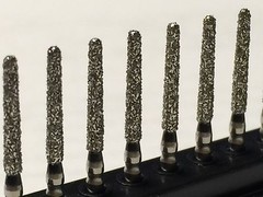 Diamond Burs 50×199-856-015sXC extra course 1.6 mm Diameter 10mm Cutting Length.