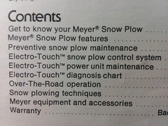Meyer Snow Plow Owner, Maintenance & Installation Manual 1978 ST-78 C-8 M-10 E47