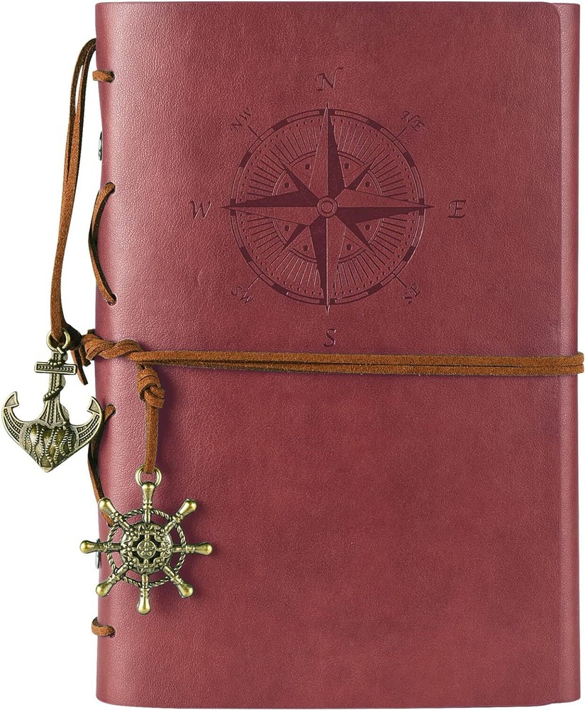 Leather Journal Refillable, MALEDEN Premium Spiral Notebook Classic Binder